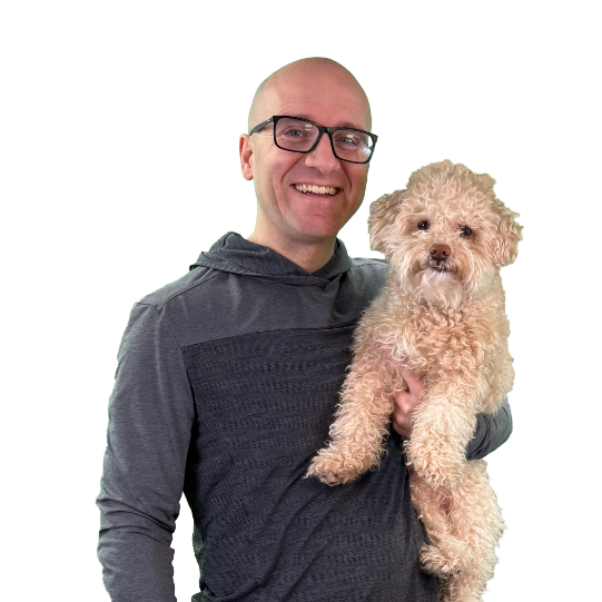 Math Dad holding an oversized chess piece